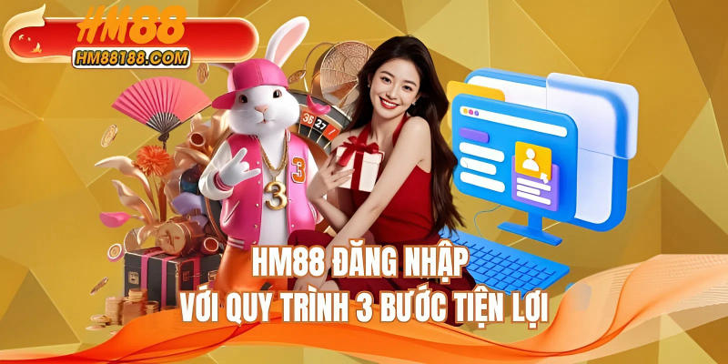 HM88 đăng nhập với quy trình 3 bước tiện lợi
